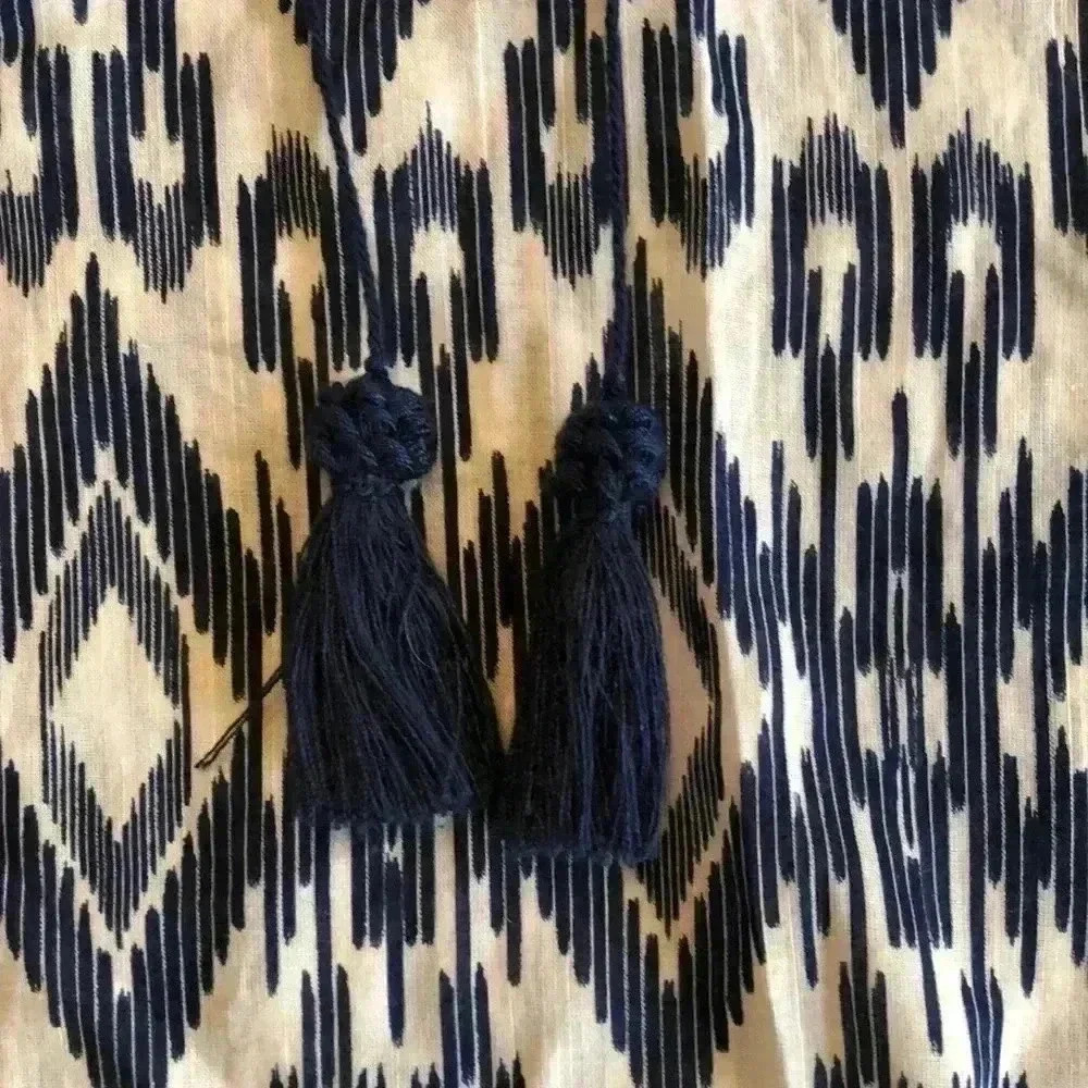 Tommy Bahama | Blue Avec Ikat Print Sleeveless Top - Picture 4 of 6